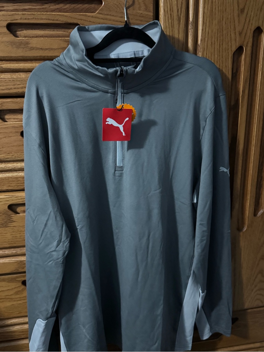 Puma Men's Slate Gray 1/4 Zip Performance Pullover size L